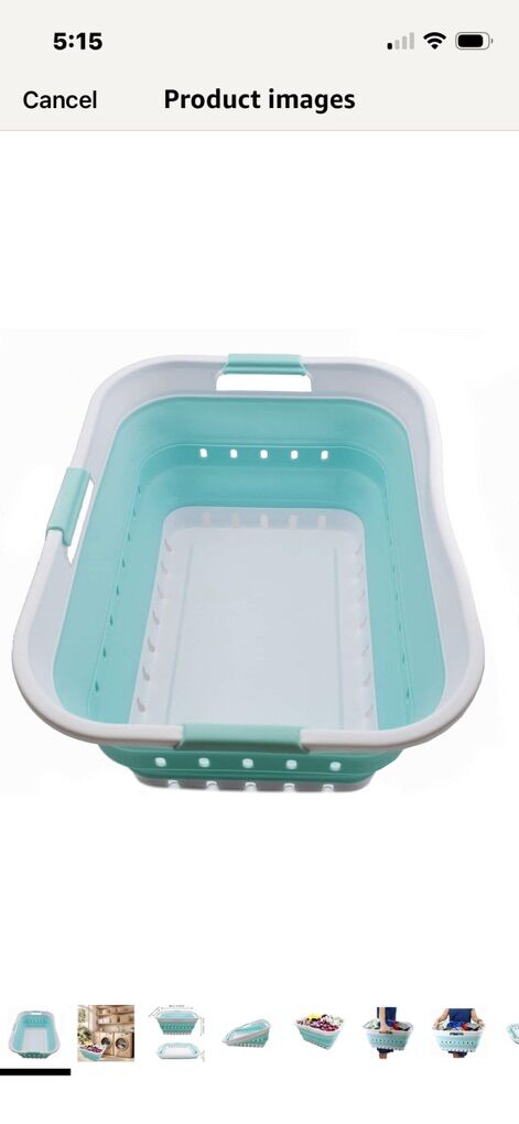 NEW 11 gallon Collapsible Plastic Laundry Basket