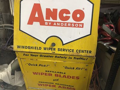 Vintage Anco by Anderson Wiper Blade Metal Cabinet Display with Contents