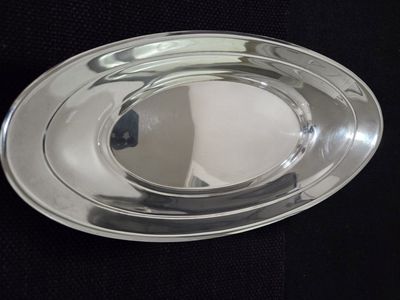 Reed & Barton Oval Serving Tray Platter 214 Silver Plated