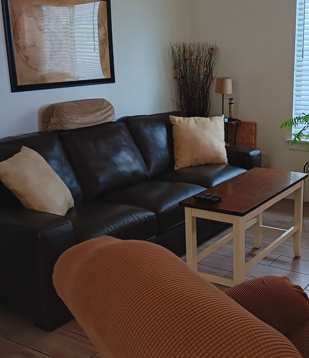 Chocolate Brown Genuine Leather Couch