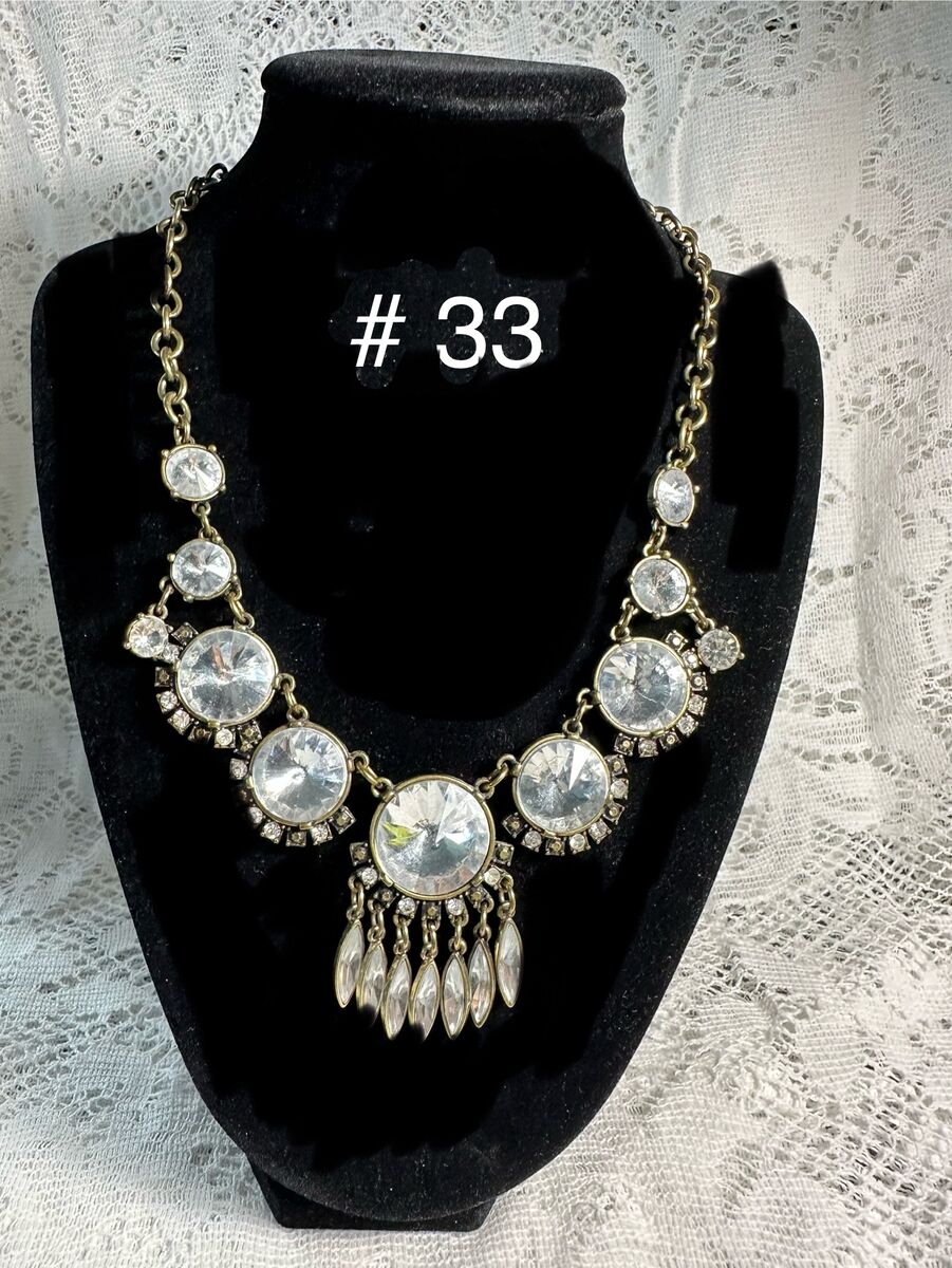 Vintage Rhinestone Statement Necklace By Dante