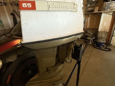 1972 Johnson 65 Horsepower Outboard boat motor!