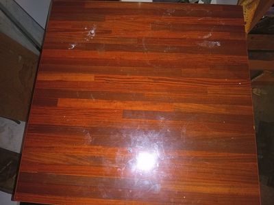 Square Wood Dining Table with Carved Legs - Used