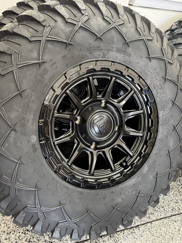 4x156 15x7 fuel pistons/32x10 tusk terrabite