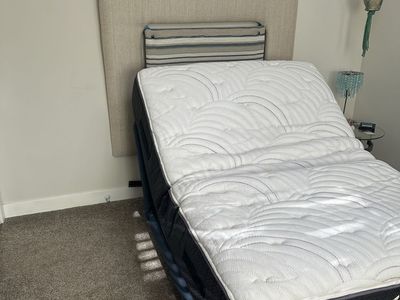 Adjustable Full size Bed frame and extras