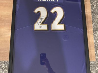 Signed & Framed Derrick Henry Ravens Jersey