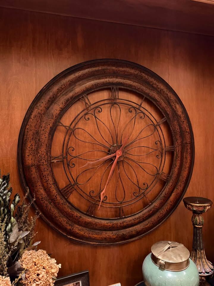 Large Decorative Metal Wall Clock