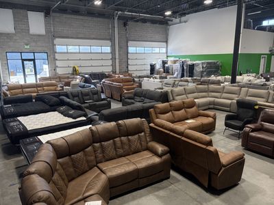 Reclining sectional overstocks