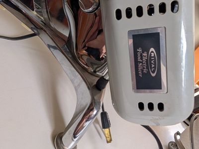 Rival Electric Food Slicer Vintage Chrome Meat Deli Cheese Cutter Appliance