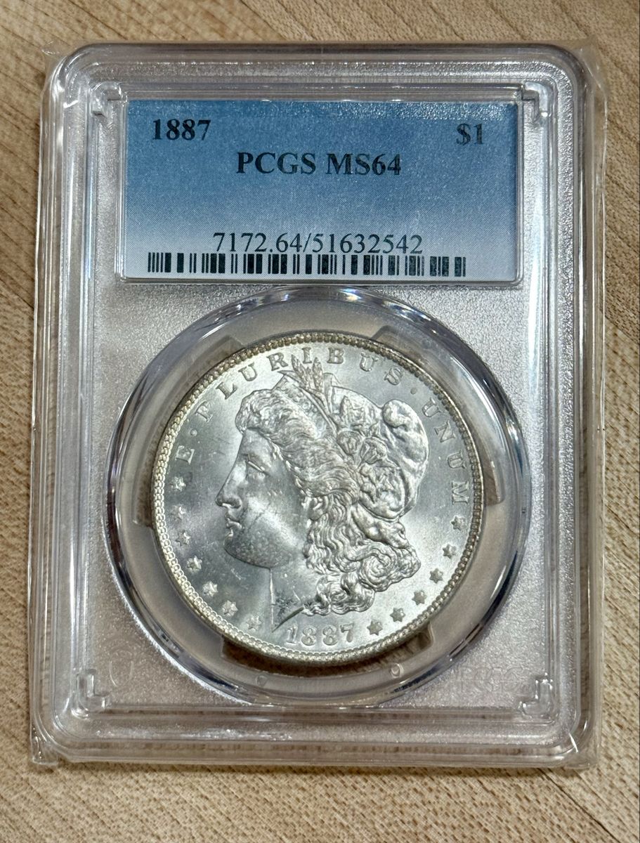 1887 P Morgan Silver Dollar PCGS MS64