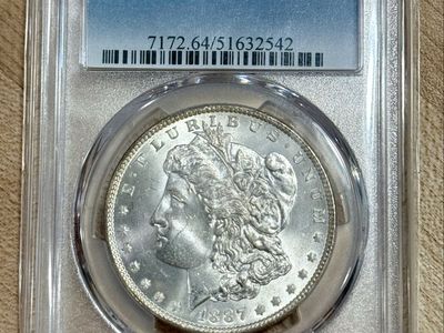 1887 P Morgan Silver Dollar PCGS MS64