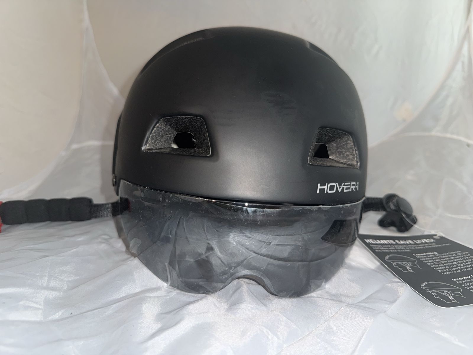 Hover-1 Matte Black Sport Helmet with Detachable Visor Shield. Pre-Season Price