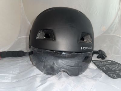 Hover-1 Matte Black Sport Helmet with Detachable Visor Shield. Pre-Season Price