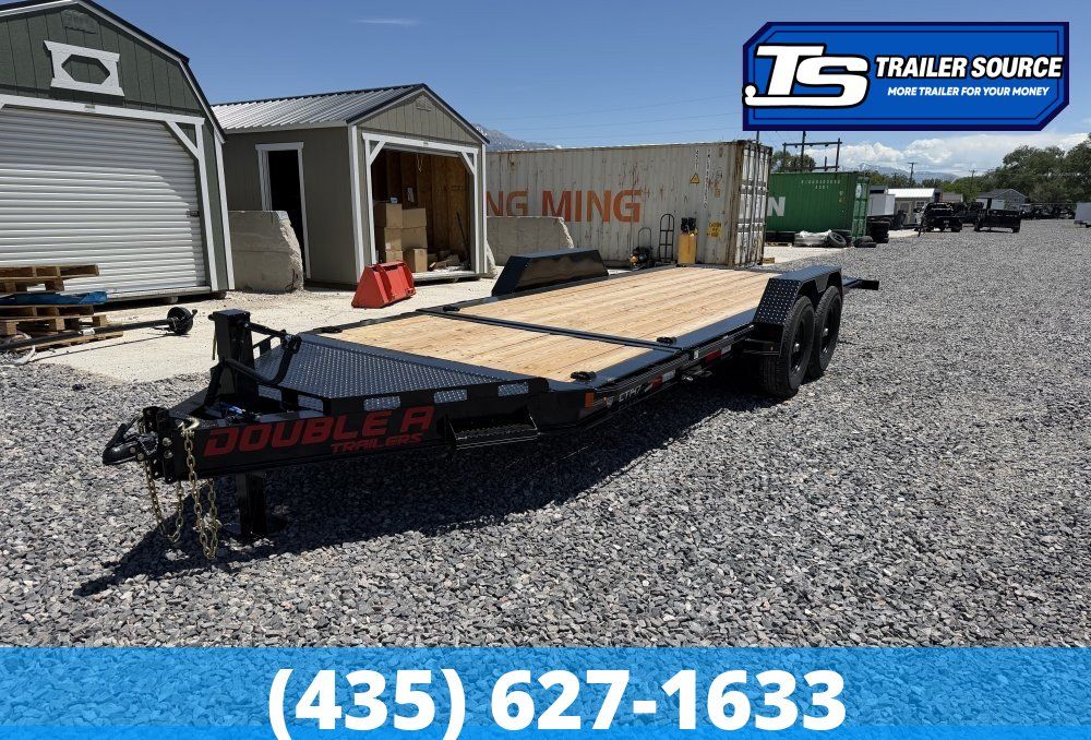 7x22 Double A Pro Series CT Tilt Trailer - 15.4K GVWR - I-Beam Frame, Torsion Axles