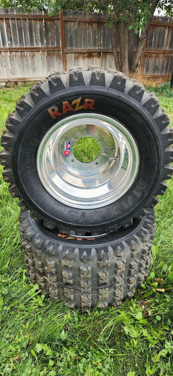 Douglas (DWT) .190 ATV Wheels / Maxxis Razr Tires
