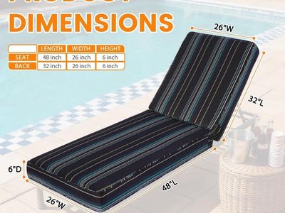 Sundale Olefin Chaise Cushion Harbor Blue