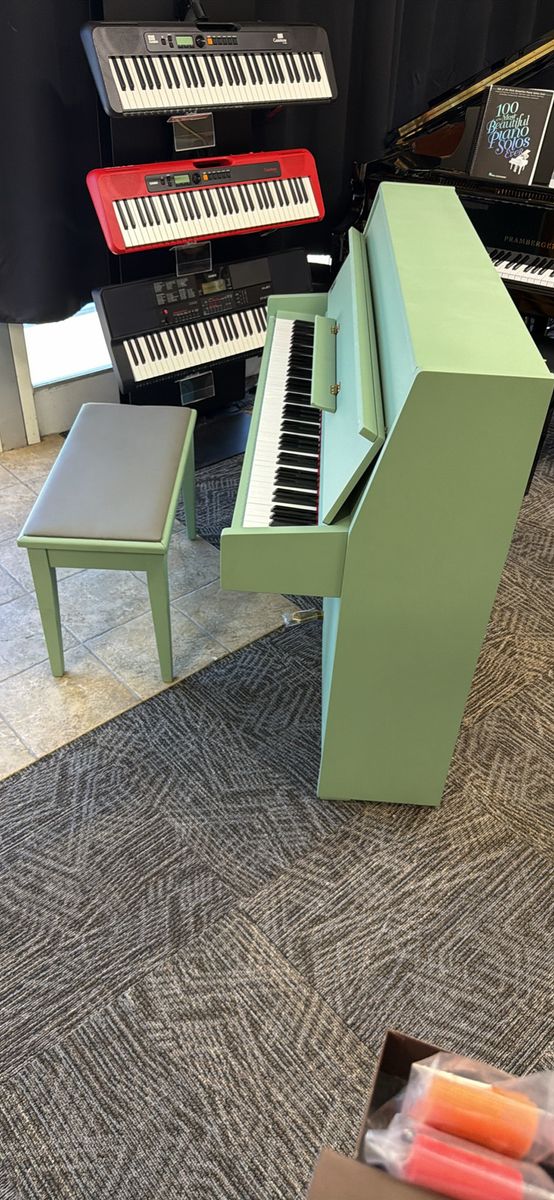 PIANO UPRIGHT "Sage Green" Young Chang 43" USED