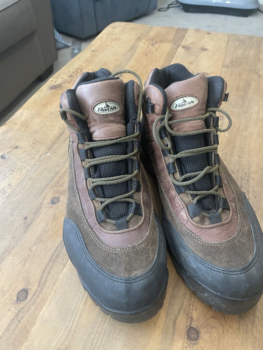 Raichle Men's Brown Leather & Suede Hiking Boots - Size 11D