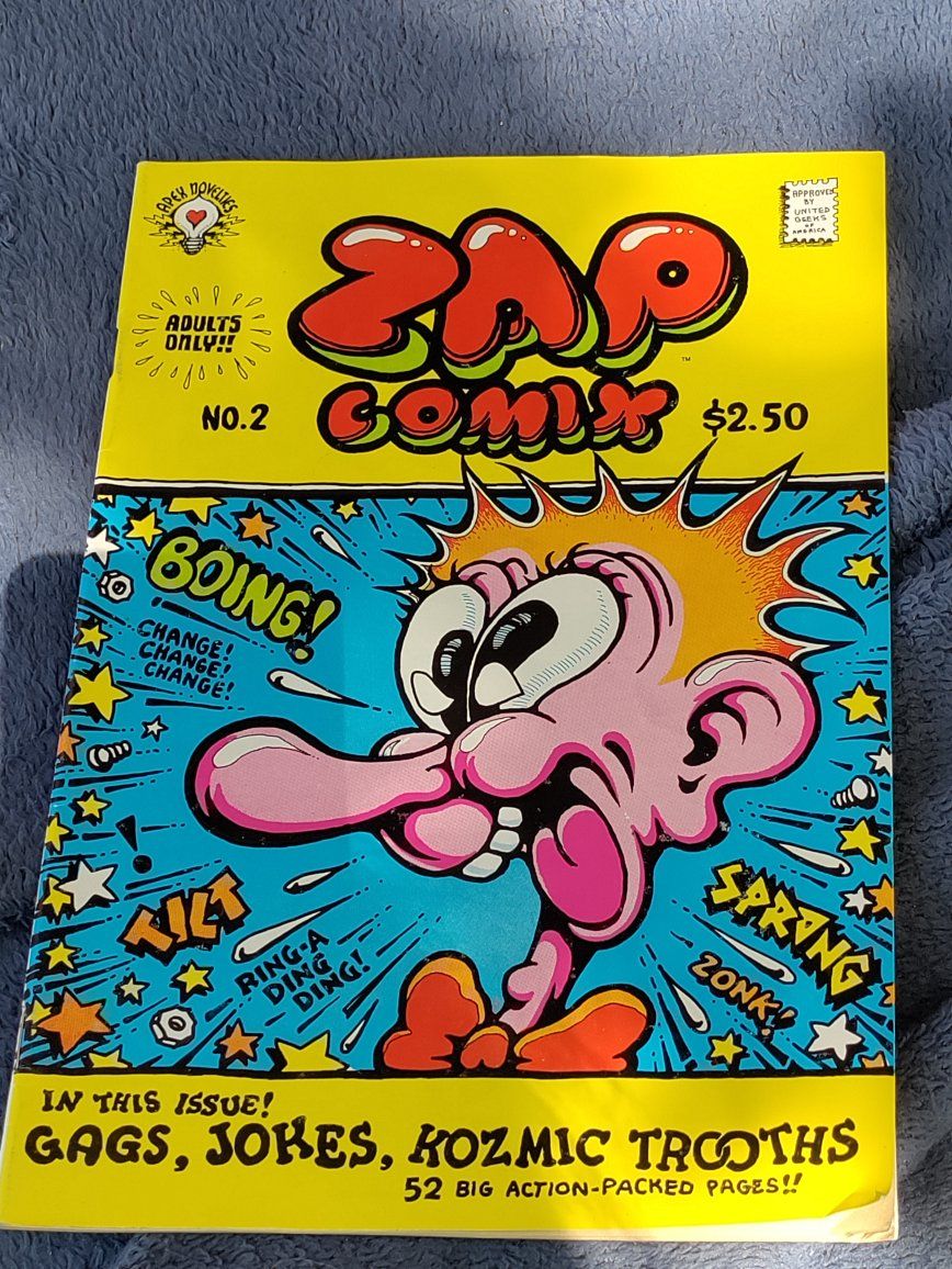 Zap Comix No. 2 R. Crumb Underground Adult Comic Book - Gags, Jokes, Kozmic Truths