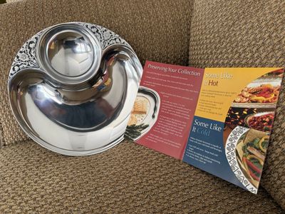 Wilton Armetale 2 Section Serving Tray -Oven, Grill, Freezer Safe
