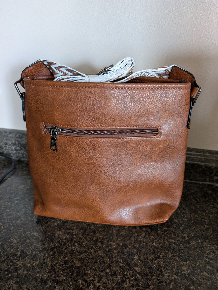 NWT Brown Vegan Leather CrossbodyBag