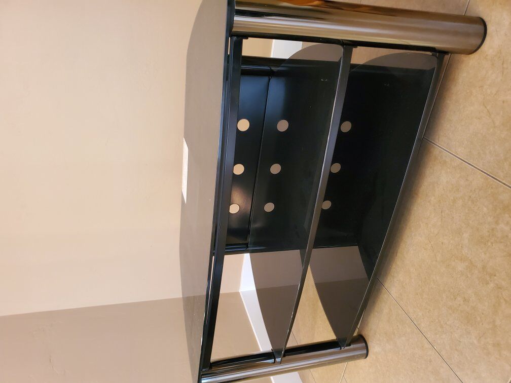 Small glass TV stand