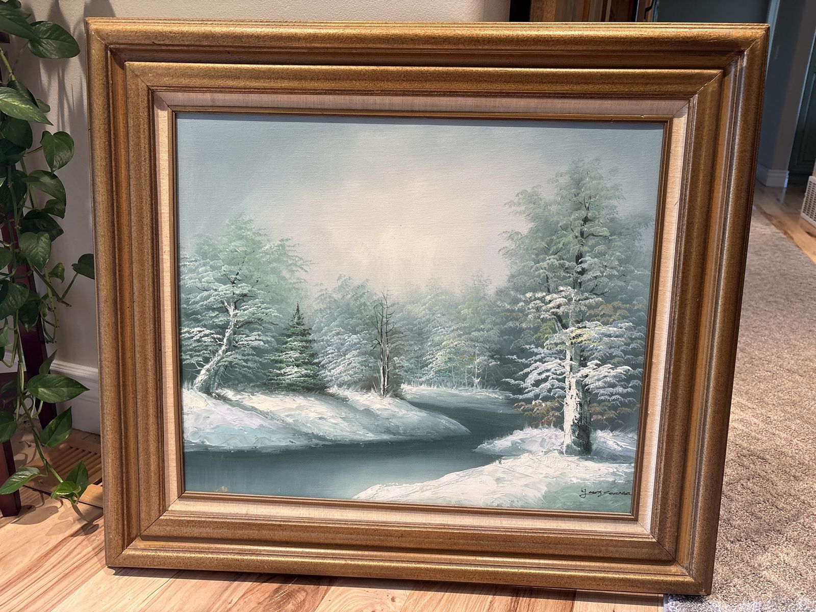 Oil painting, Winter Scene