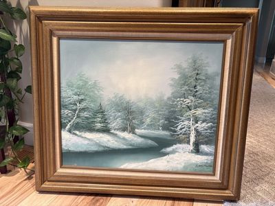 Oil painting, Winter Scene