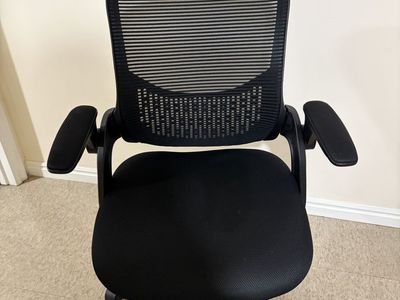 Black Ergonomic Mesh Office Chair with Lumbar Support & Adjustable Arms - Excellent Condition