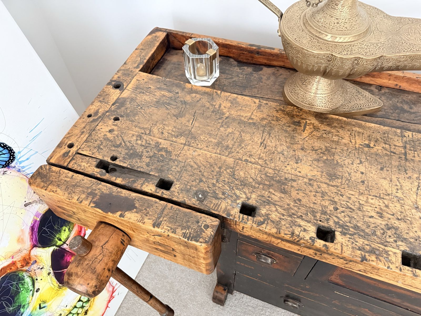 Vintage decorative workbench from the early 1900s
