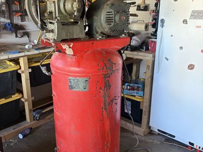 Vintage Champion Pneumatic Air Compressor with Century 2HP Motor