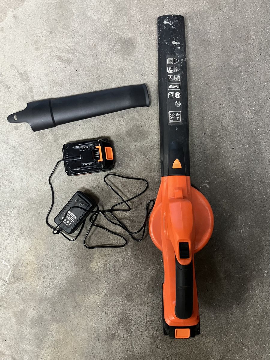 Cordless Leaf Blower, 20V Handheld Electric Leaf Blowers with 2 x Battery & Charger, 2 Speed Mode, 320CFM 165MPH, Lightweigt