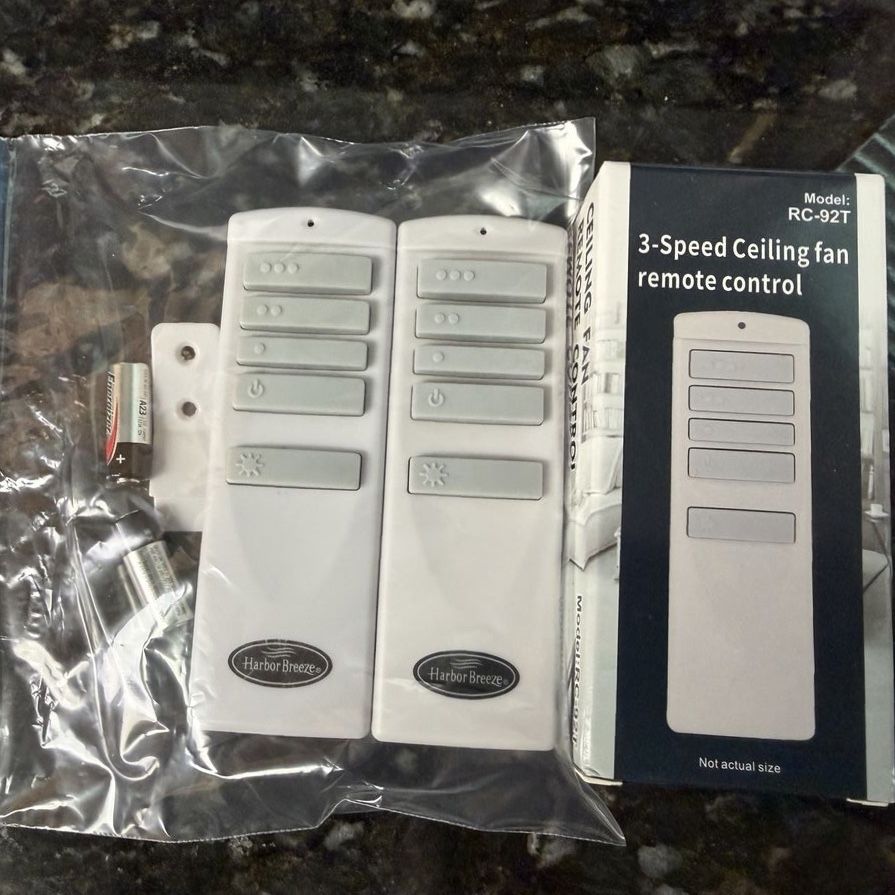 Harbor Breeze RC-92T 3-Speed Ceiling Fan Remote Control Lot of 3