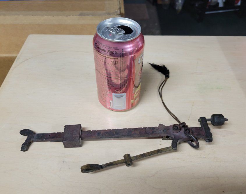 Vintage Handheld Balance Scale, Antique Industrial Weight Measurement Tool, 12-inch Length