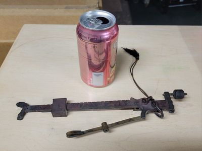 Vintage Handheld Balance Scale, Antique Industrial Weight Measurement Tool, 12-inch Length