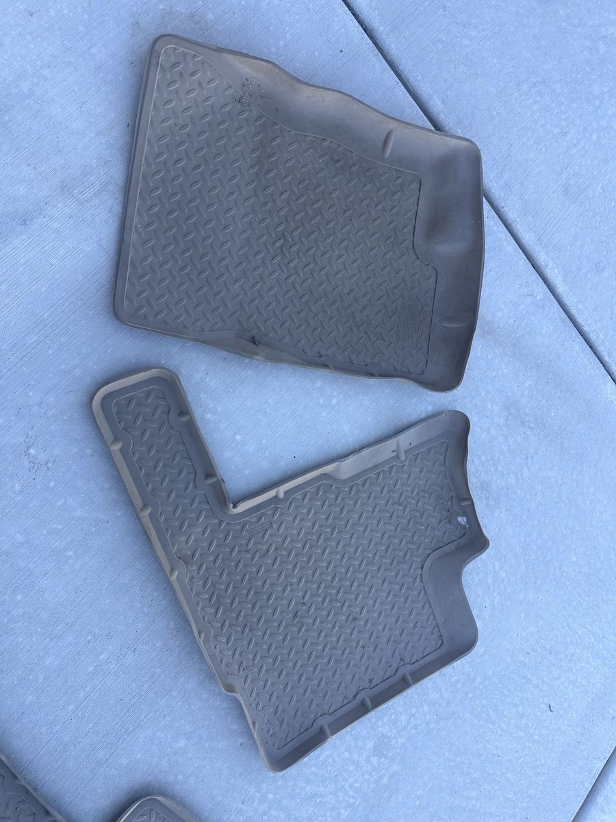 4 piece Husky Liners Tan All-Weather Rubber Floor Mats Set
