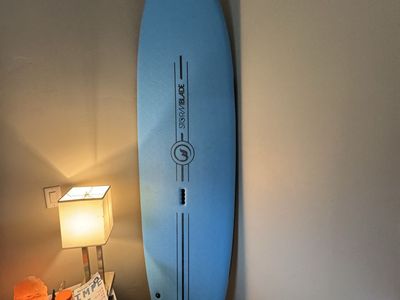 Stormblade Soft Top Surfboards Light Blue Foam Board - 9-foot (wide) and 11-foot. Includes leashes. Like new.