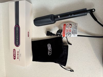 TYMO Ring Hair Straightening Comb - Black with Box and Pouch