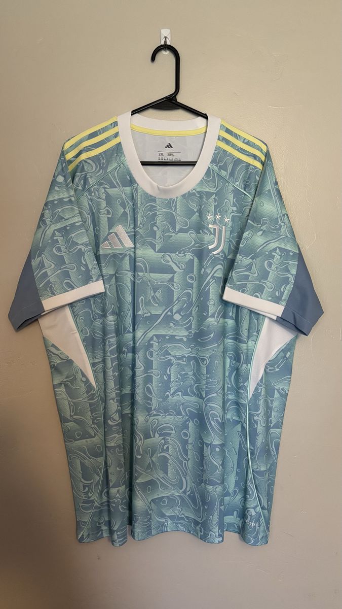Adidas Juventus 2023/24 Away Soccer Jersey Blue White Size 2XL