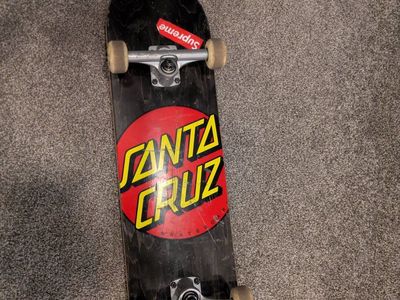 Santa Cruz Skateboard with Supreme Sticker - Used Complete Skateboard