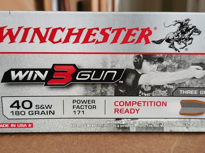 Case of 500 rounds Winchester 40 S&W 180 Gr.