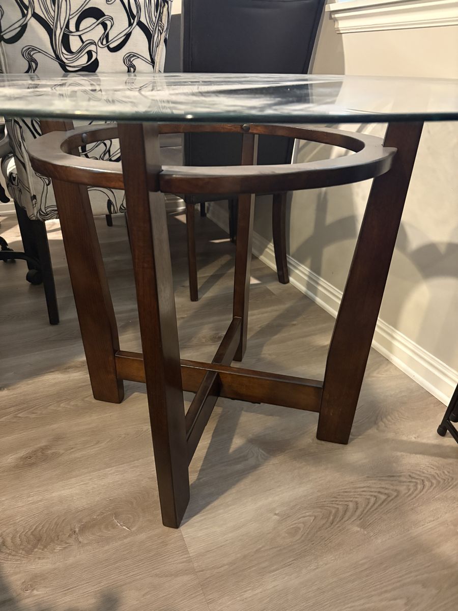 Glass kitchen table