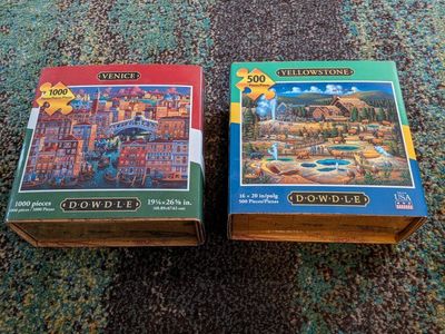 Dowdle Venice 1000pc & Yellowstone 500pc Jigsaw Puzzles