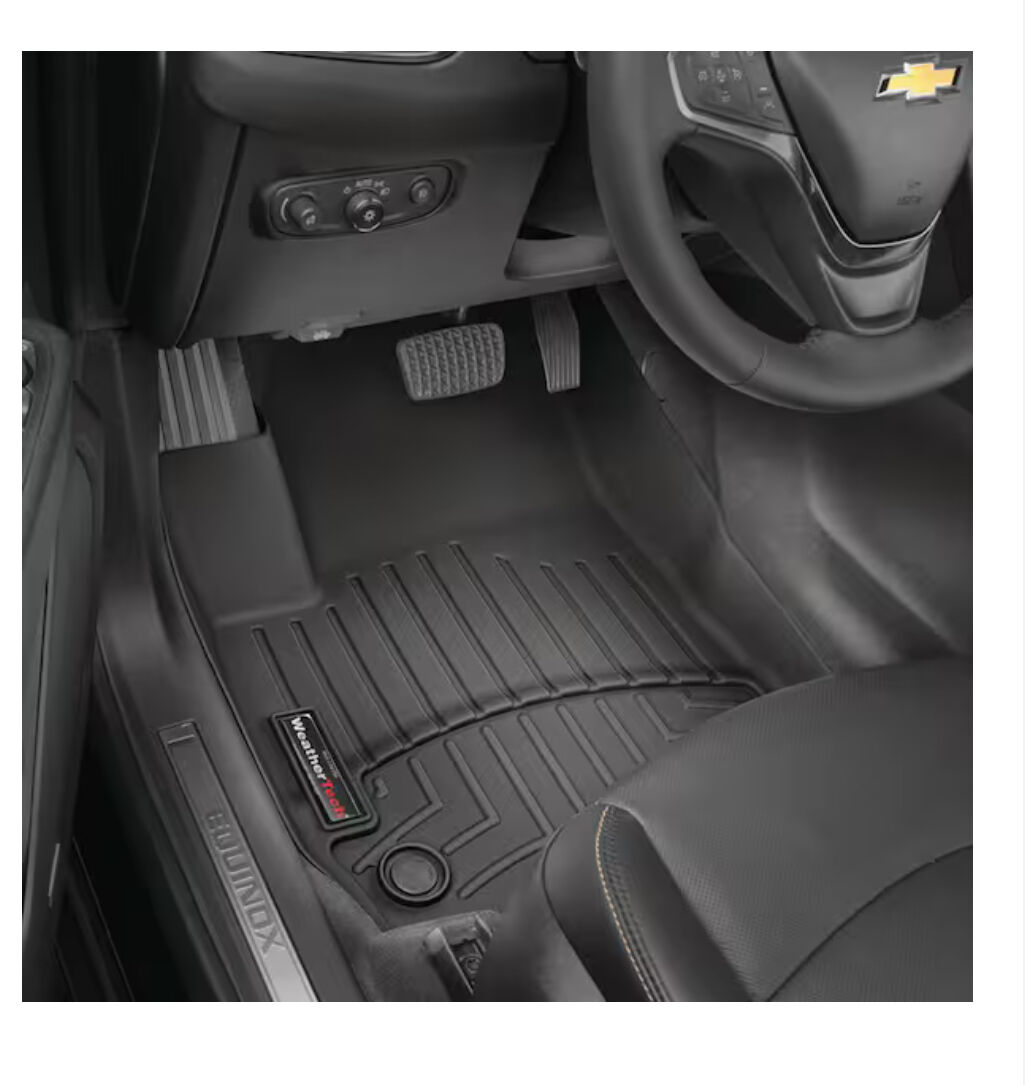 WEATHERTECH  Black Front FloorLiner Vinyl Floors/Chevrolet/Silverado 1500/2014 - 2018 Double Cab and Crew Cab, No Floor Shifter