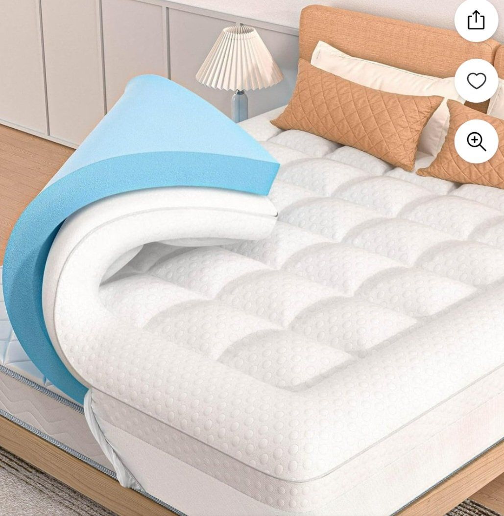 Queen 3" Memory Foam  Grey Brand New