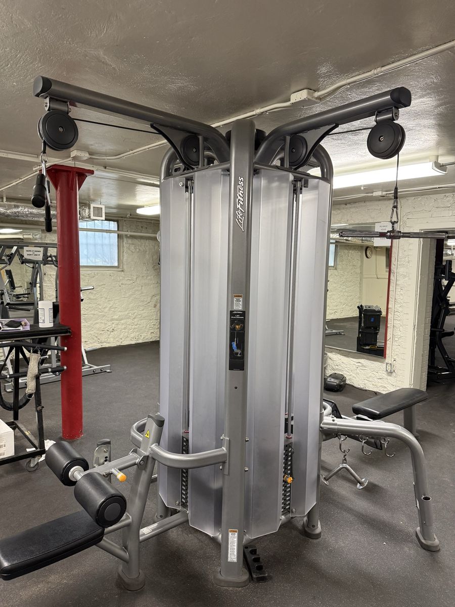 Four-Station Life Fitness Cable Machine