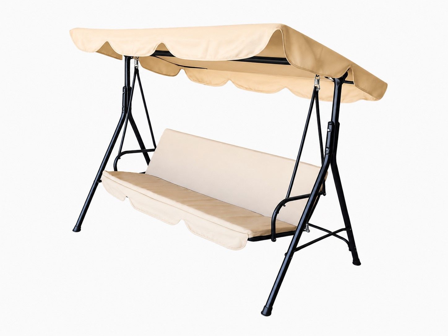 NEW! Outdoor Patio Swing w/Adjustable Canopy - 3 Seat 66"Wx60"Hx42"D