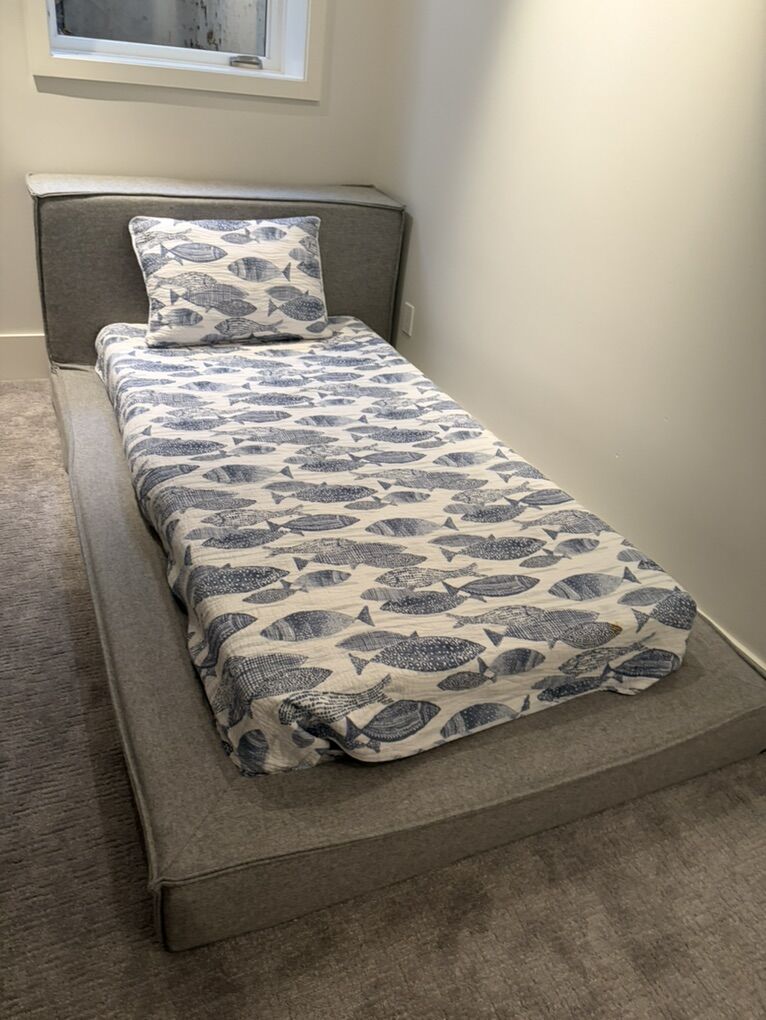 Modern Twin Bed With Platform Frame