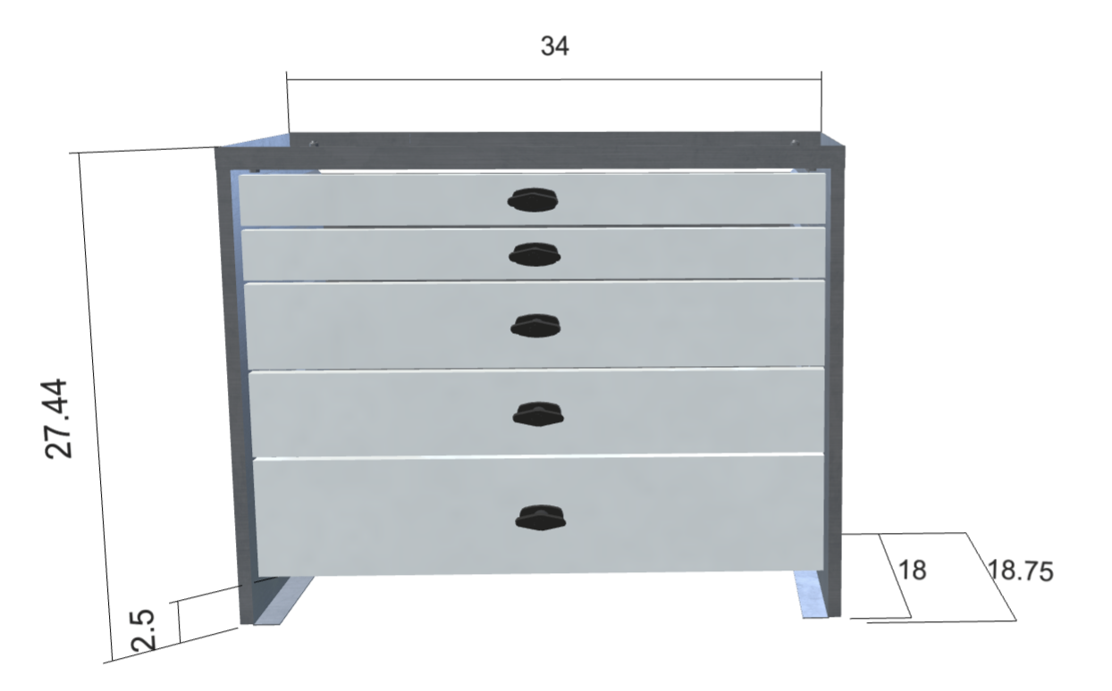 Heavy Duty Aluminum Drawer Package PN 13717A