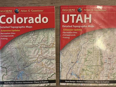 Utah & Colorado DeLorme Atlas & Gazetteer Maps (MSRP $35)
